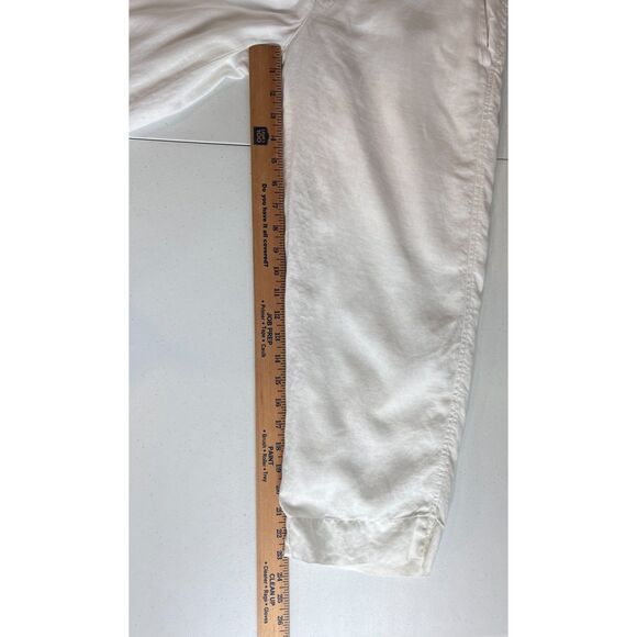 Old Navy Women's 100% Linen Capri Pants Just Below Waist Lined Size 4 - Picture 10 of 11